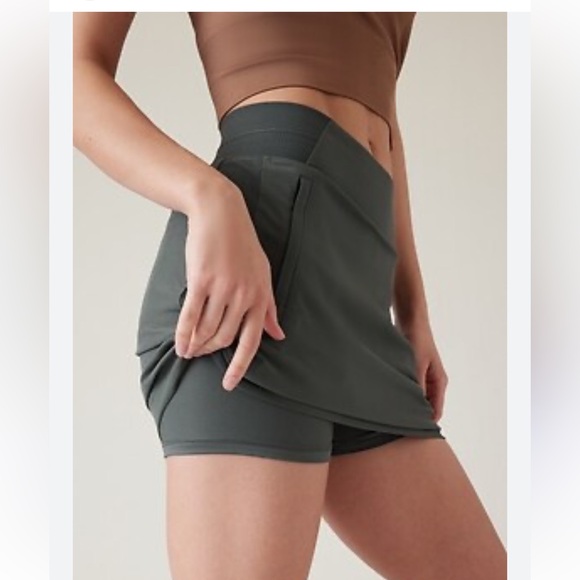 Athleta Brooklyn Skort in Olive Green NWT - Picture 4 of 10